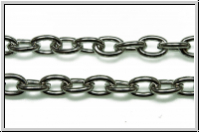 Gliederkette, oval, 6x4,5mm, antiksilberfb., Metall, 1m