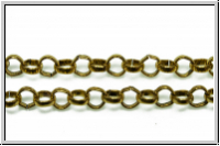 Gliederkette, Rolo-Chain, 4x1,1mm, antikgoldfb., Metall, 1m