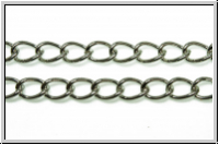 Gliederkette, Panzerkette, 6x4,5mm, antiksilberfb., Metall, Preis/m