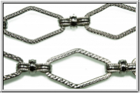 Kette "Nappo" (Statement), 22x11/8x6,5, antiksilberfb., Metall, 1m