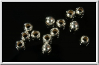 Silberperle "Kugel, glatt", 3,5mm, silberfb., 925er Silber, 1 Stk.