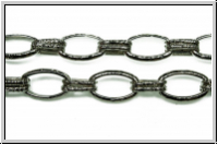 Kette "Linked Oval", 17x10/11x6, antiksilberfb., Metall, 1m