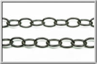 Kette "Oval", 11x7,5, antiksilberfb., Metall, 1m