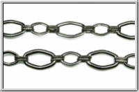 Kette "Linked Ovals", 16x10/11x8, antiksilberfb., Metall, 1m
