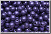 b�hm. Glasperle, rund, 4mm, purple, met., suede, 50 Stk.