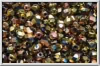 B�hm. Glasschliffperle, feuerpol., 4mm, california pink, met., 50 Stk.