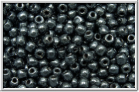 b�hm. Glasperle, rund, 2mm, hematite, met., 150 Stk.