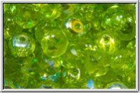 b�hm. Schliffperle, Donut, 4x6mm, peridot, trans., AB, 20 Stk.