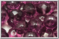b�hm. Schliffperle, Donut, 7x9mm, amethyst, trans., 10 Stk.