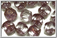 b�hm. Schliffperle, Rondell, 7x8mm, amethyst, lt., trans., gold, 10 Stk.