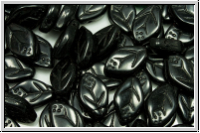 Bl�tter, 12x7mm, side-drilled, black, op., 25 Stk.