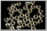 Silberperle "Kugel, glatt", 4,0mm, silberfb., 925er Silber, 5 Stk.