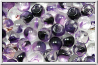Mushroom Beads, 4mm, crystal, trans., lilac/amethyst ombriert, 25 Stk.