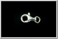 Karabiner "glatt", 9x5,5mm, silberfb., 925er Silber, 1 Stk.