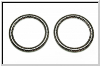 Ring "P�nktchenreihe", flach, 27mm, antiksilberfb., Metall, 1 Stk.