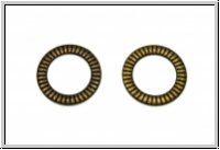 Ring "Kerben", flach, 17mm, antikmessingfb., Metall, 1 Stk.