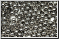 Spacer "Kugel, glatt", 3mm, stahlfb., Edelstahl, 50 Stk.