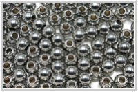 Spacer "Kugel, glatt", 4mm, stahlfb., Edelstahl, 50 Stk.