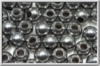 Spacer "Kugel, glatt", 6mm, stahlfb., Edelstahl, 25 Stk.