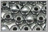 Spacer "Kugel, glatt", 8mm, stahlfb., Edelstahl, 20 Stk.