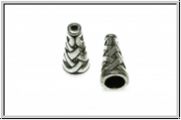 Perlenkappe (-cone) "Celtic", 18x8mm, antiksilberfb., Tibetsilber, 2 Stk.