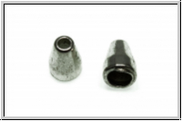 Perlenkappe (-cone) "Glatt", 11x8mm, antiksilberfb., Tibetsilber, 2 Stk.