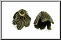 Perlenkappe (-cone) "Blooming Tulip", 17x16mm, antikmessingfb., Metall, 1 Stk.