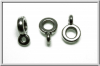 Anh�ngerschlaufe "glatter Ring", 10x6mm, antiksilberfb., Tibetsilber, 1 Stk.