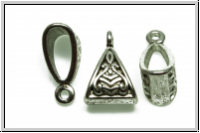 Anh�ngerschlaufe "Triangel", 15x10mm, antiksilberfb., Tibetsilber, 1 Stk.