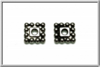 Spacer "Square Daisy", 7x1,7mm, anitksilberfb., Tibetsilber, 10 Stk.