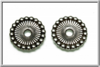 Spacer "Sonnenrad", 12x2,1mm, antiksilberfb., Tibetsilber, 10 Stk.