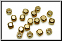 Spacer "Cornerless Cubes", 3x3x3mm, goldfb., Messing, 50 Stk.