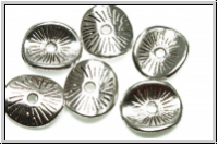 Spacer "gebogene Scheibe", 9,5x2,3mm, antiksilberfb., Metall, 10 Stk.