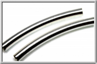 Spacer "R�hre", 30x3mm, silberfb., Messing, 5 Stk.