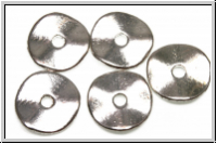 Spacer "gewellte Scheibe", 9,8x1,5mm, silberfb., Tibetsilber, 10 Stk.