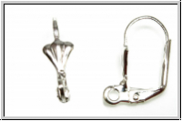 Klappbrisur "F�cher", 17x09mm, silberfb., Messing, 1 Paar