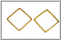 Ring "Quadrat", flach, 10mm, goldfb., Messing, 1 Stk.