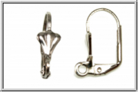 Klappbrisur "F�cher", 17x09mm, antiksilberfb., Messing, 1 Paar
