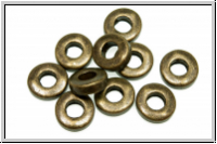 Spacer "Ring", 6mm, antikmessingfb., Tibetsilber, 10 Stk.