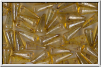 Spike Beads, 5x13mm, crystal, trans., picasso, 10 Stk.