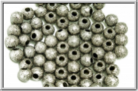 Spacer "Kugel, Stardust", 4mm, nickelfb., diamantiert, Messing, 10 Stk.