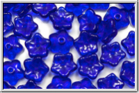 Bl�ten "Myosotis", 3x7mm, cobalt, trans., 50 Stk.