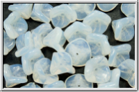 Bl�ten "Trillium", 9x12mm, white, opal, 5 Stk.