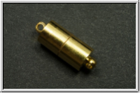 Magnetverschluss "Tonne", 16x6mm, goldfb., Messing, 1 Stk.