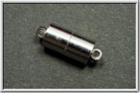 Magnetverschluss "Tonne", 16x6mm, antiksilberfb., Messing, 1 Stk.