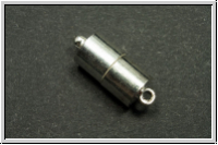 Magnetverschluss "Tonne", 16x6mm, silberfb., Messing, 1 Stk.