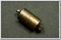 Magnetverschluss "Tonne", 17x7mm, antikmessingfb., Messing, 1 Stk.