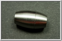 Magnetverschluss "Olive, geb�rstet, 18x10,5mm, antiksilberfb., Edelstahl, 1 Stk.