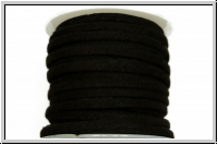 Wildlederimitat-Band, 2,5x1,25mm, flach, black, 1 Spule/5m
