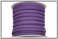 Wildlederimitat-Band, 2,5x1,25mm, flach, orchid, med., 1 Spule/5m